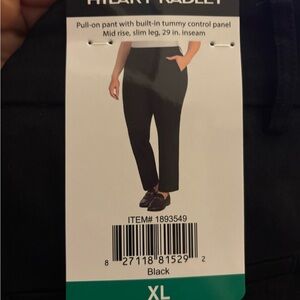Black Pull-On Pants with Tummy Control